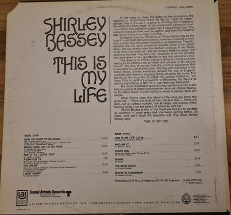 Shirley Bassey - This Is My Life (LP)