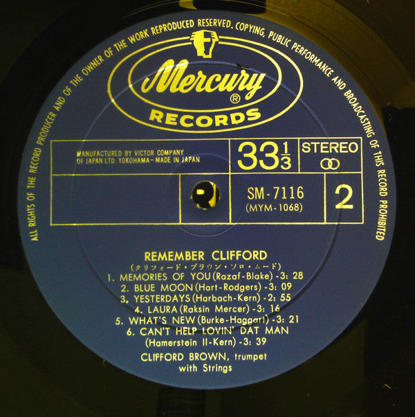 Clifford Brown - Remember Clifford (LP)