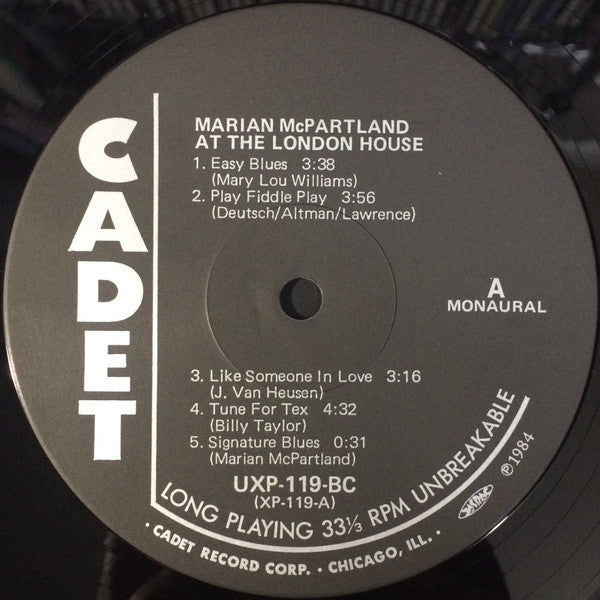 Marian McPartland - Marian McPartland At The London House(LP, Album...