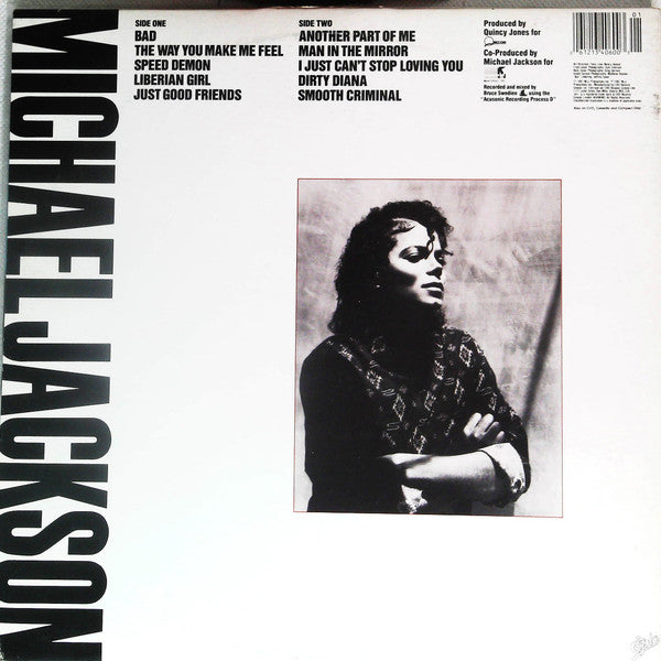 Michael Jackson - Bad (LP, Album, M/Print, Gat)