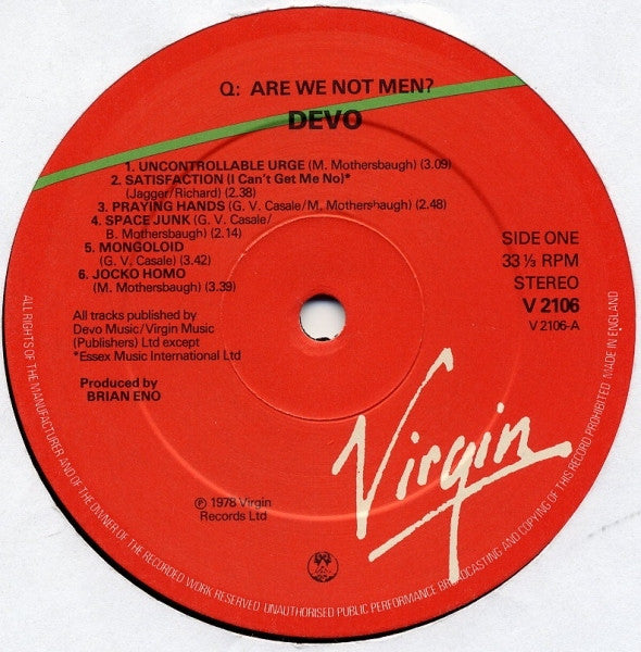Devo - Q: Are We Not Men? A: We Are Devo! (LP, Album)