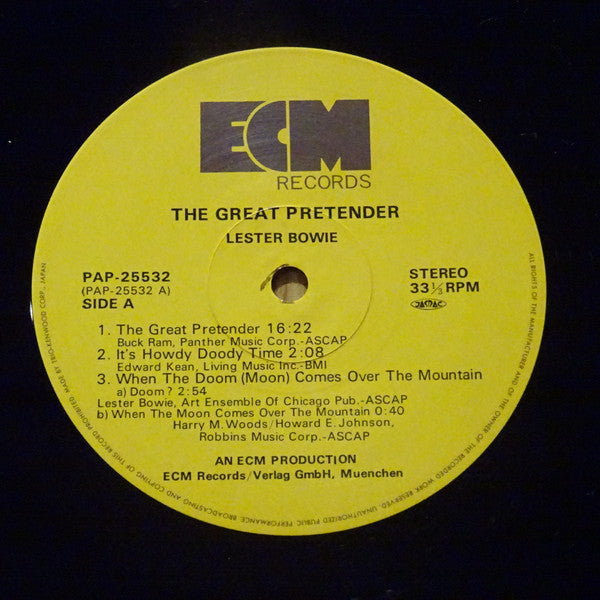 Lester Bowie - The Great Pretender (LP, Album)