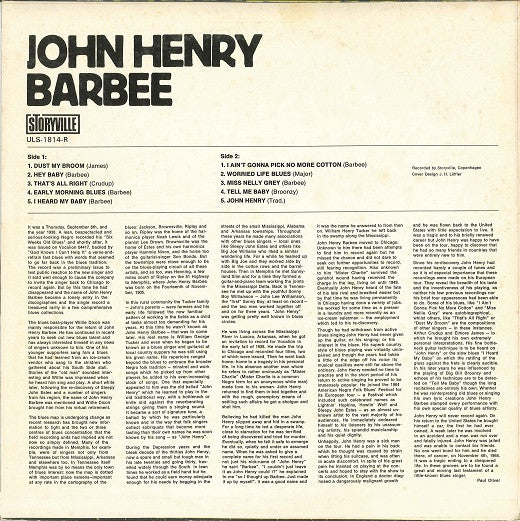 John Henry Barbee - John Henry Barbee (LP, Album)