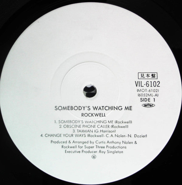 Rockwell - Somebody's Watching Me (LP, Album, Promo)