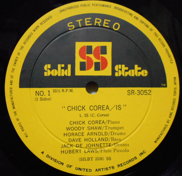 Chick Corea - Is (LP, Album)
