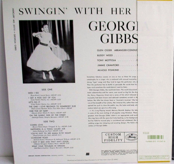 Georgia Gibbs - Swinging With Her Nibs (LP, Album, RP)