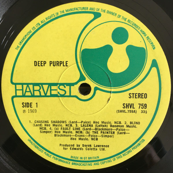 Deep Purple - Deep Purple (LP, Album, RP, Gat)