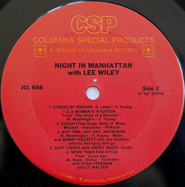 Lee Wiley - Night In Manhattan (LP, Mono, RE)