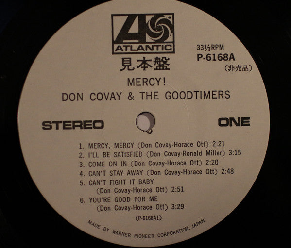 Don Covay & The Goodtimers - Mercy! (LP, Album, Promo)