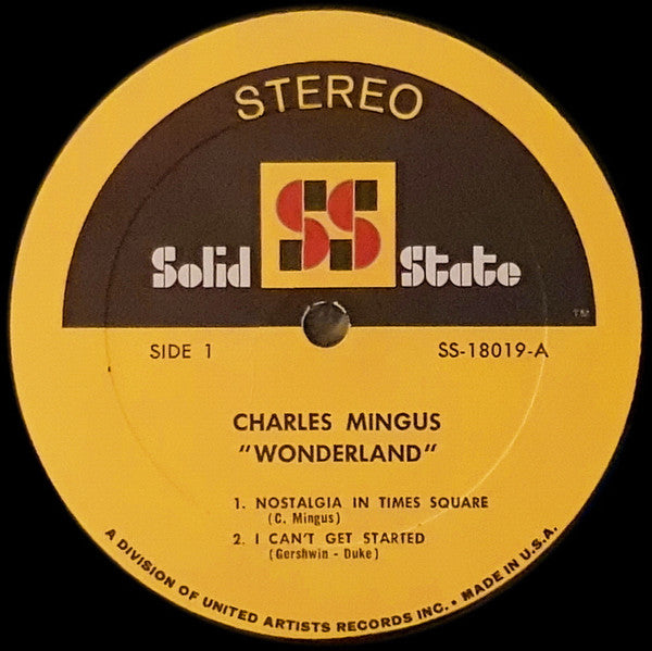 Charles Mingus - Wonderland (LP, Album, RE, Yel)