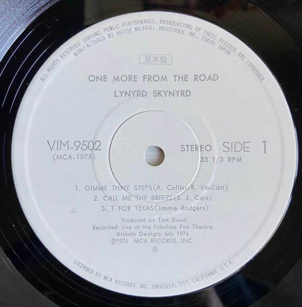 Lynyrd Skynyrd - One More From The Road (2xLP, Album, Promo, Gat)