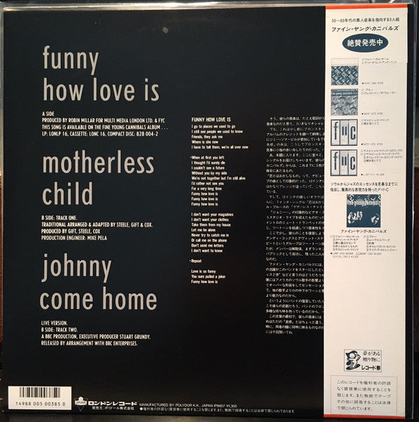 Fine Young Cannibals - Funny How Love Is (12"")