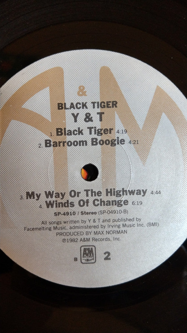 Y & T - Black Tiger (LP, Album, Ele)