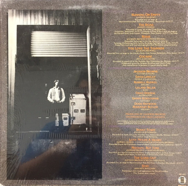 Jackson Browne - Running On Empty (LP, Album, AR)