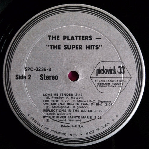 The Platters - Super Hits Of The Platters (LP, Comp)