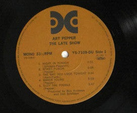 Art Pepper - The Late Show (LP, Album, Mono, RE, RM)