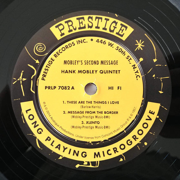 The Hank Mobley Quintet - Mobley's 2nd Message(LP, Album, Mono, Ltd...