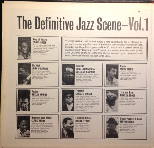 Various - The Definitive Jazz Scene (Volume 1) (LP, Comp, RE)