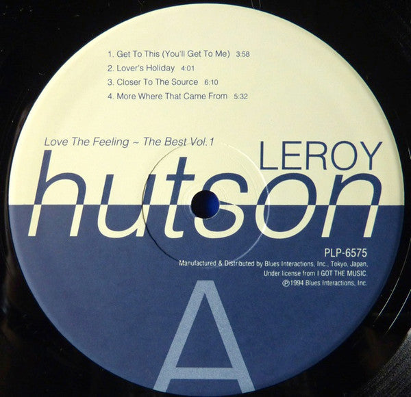 Leroy Hutson - Love The Feeling: The Best Vol. 1 (LP, Comp, Ltd)
