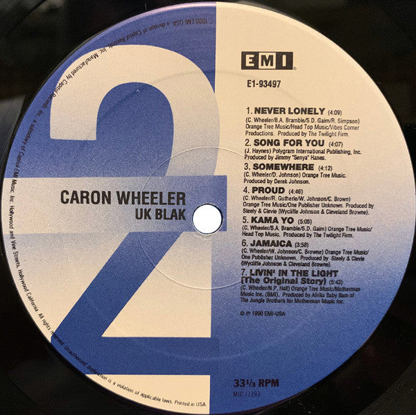 Caron Wheeler - UK Blak (LP, Album)