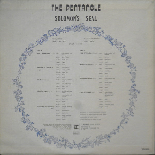 The Pentangle* - Solomon's Seal (LP, Album)