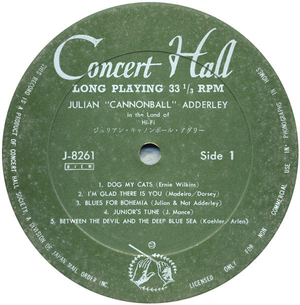 Julian ""Cannonball"" Adderley* - In The Land Of Hi-Fi (LP, Album)