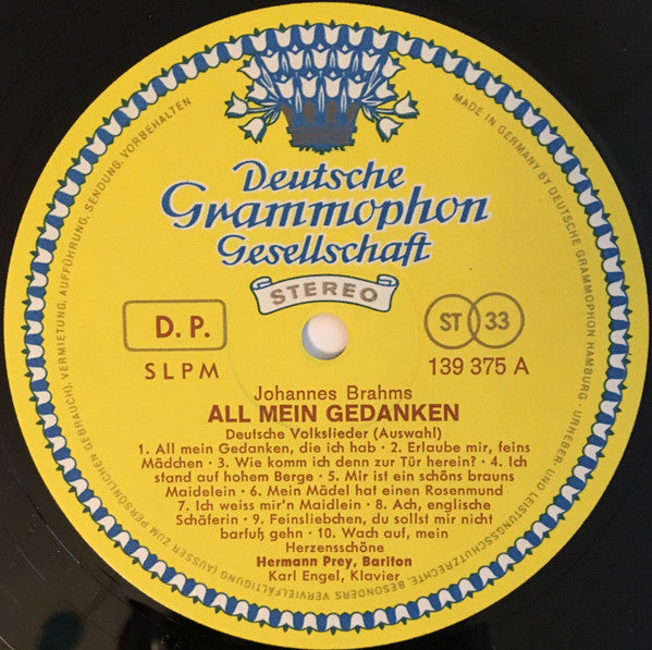 Johannes Brahms - All Mein Gedanken (Deutsche Volkslieder Von Johan...