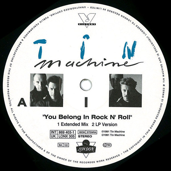 Tin Machine - You Belong In Rock N' Roll (12"", Ltd)