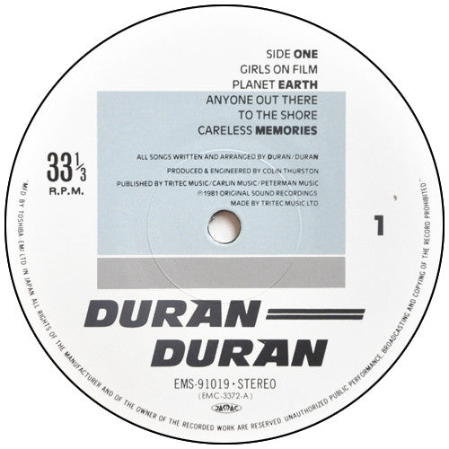 Duran Duran - Duran Duran (LP, Album, Pos)