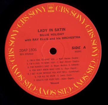 Billie Holiday - Lady In Satin(LP, Album, RE)