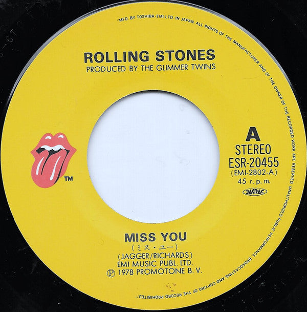 The Rolling Stones = ザ・ローリング・ストーンズ* - Miss You = ミス・ユー (7"", Single)
