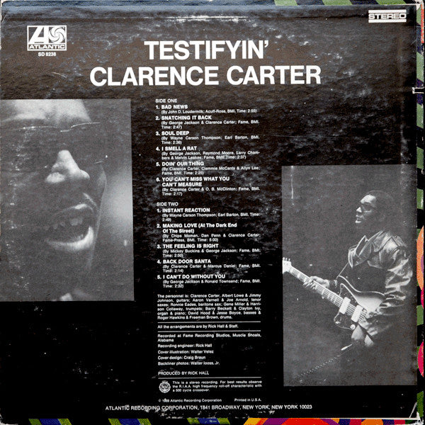Clarence Carter - Testifyin' (LP, Album, PR )
