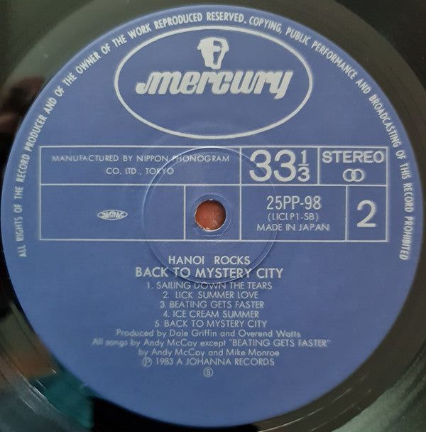 Hanoi Rocks - Back To Mystery City (LP, Album)