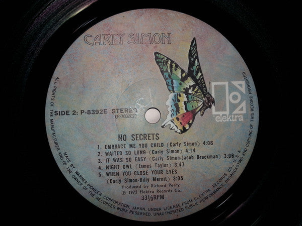 Carly Simon - No Secrets (LP, Album)