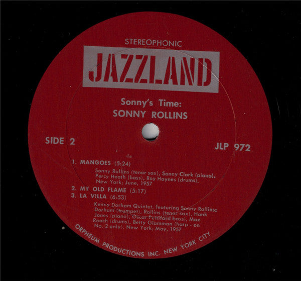 Sonny Rollins - Sonny's Time (LP, Comp, RE, RM)