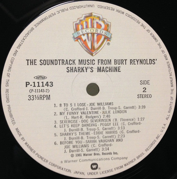 Various - The Soundtrack Music From Burt Reynold's Sharky's Machine...