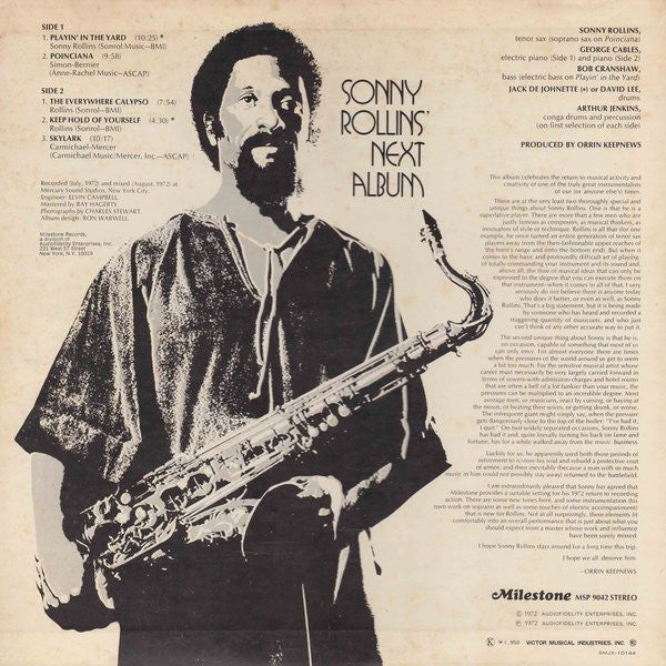 Sonny Rollins - Next Album (LP, Album, + 7)