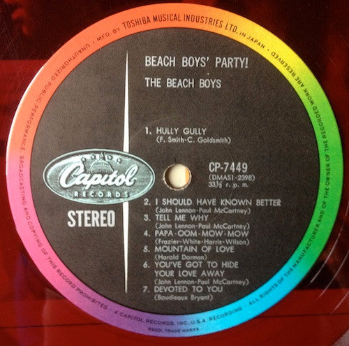 The Beach Boys - Beach Boys' Party! (LP, Album, Red)