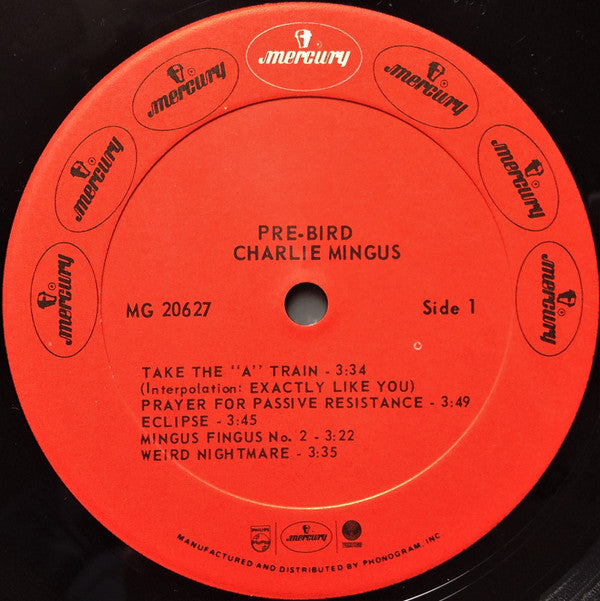 Charlie Mingus* - Pre-Bird (LP, Album, Mono, RE)