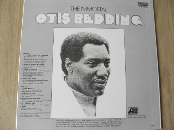 Otis Redding - The Immortal Otis Redding (LP, Album, RE)