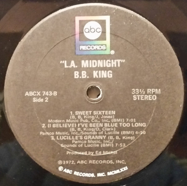 B.B. King - L.A. Midnight (LP, Album, Quad)