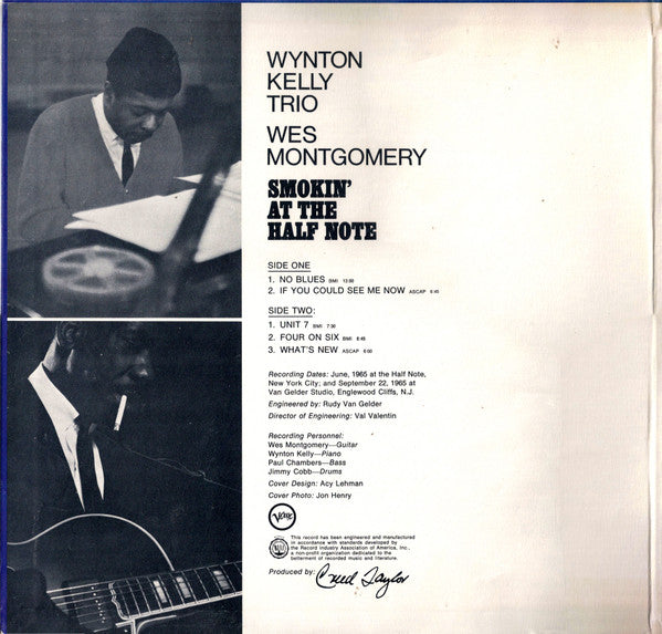 Wynton Kelly Trio - Smokin' At The Half Note(LP, Album, Gat)
