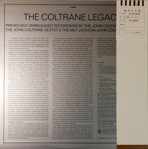 John Coltrane - The Coltrane Legacy (LP, Comp, RE)
