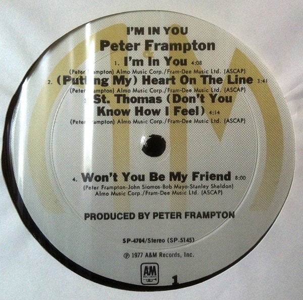 Peter Frampton - I'm In You (LP, Album, Mon)