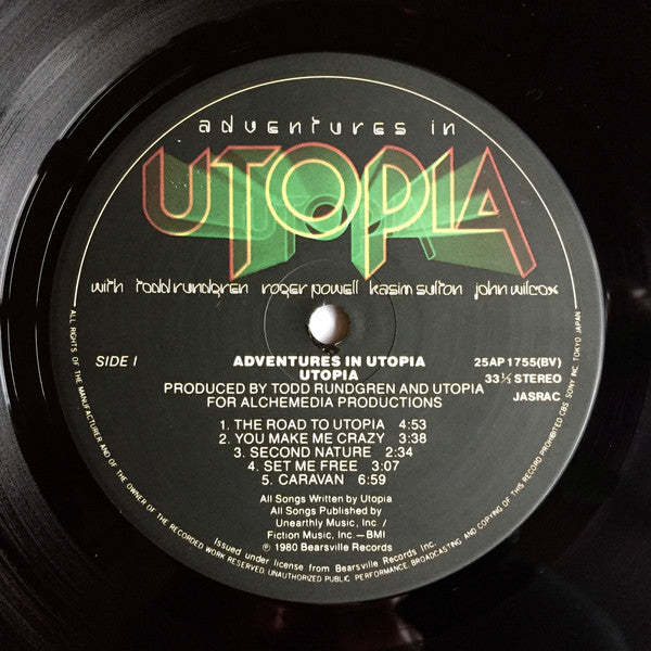 Utopia (5) - Adventures In Utopia (LP, Album, Gat)