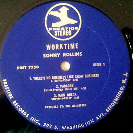 Sonny Rollins - Worktime! (LP, Album, RE)