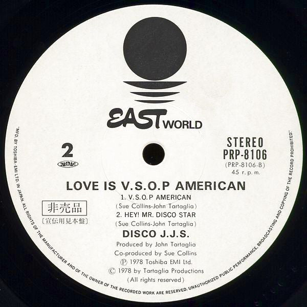 Disco J.J.S. - Love Is V.S.O.P. American (12"", Promo)