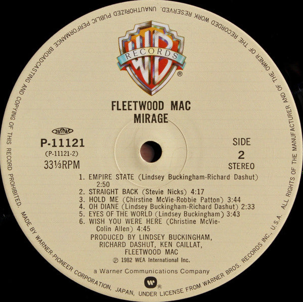Fleetwood Mac - Mirage (LP, Album)