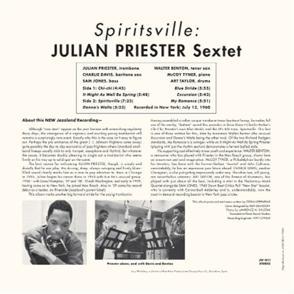 Julian Priester Sextet - Spiritsville (LP, Album, Ltd, RE, RM, 180)