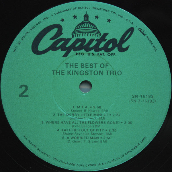 Kingston Trio - The Best Of The Kingston Trio (LP, Comp, RE, Gre)